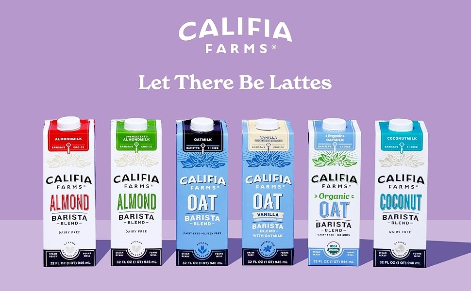 Califia Farms Barista Blend Oat Milk Almond Milk Coconut Milk